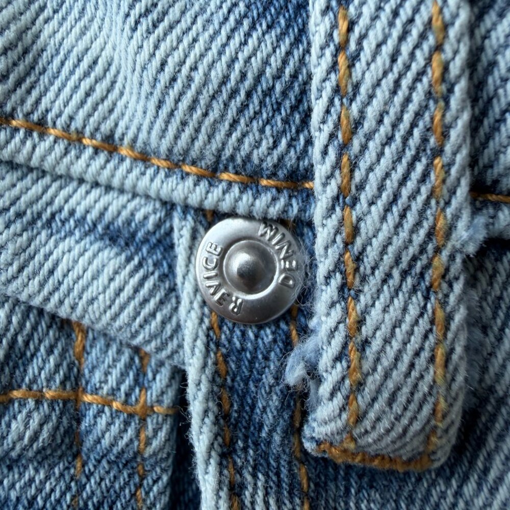 REVICE Denim Cut-Out Back Flare Jeans Light Wash Size 24 Made in USA - Picture 11 of 12